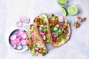 walnut chorizo tacos